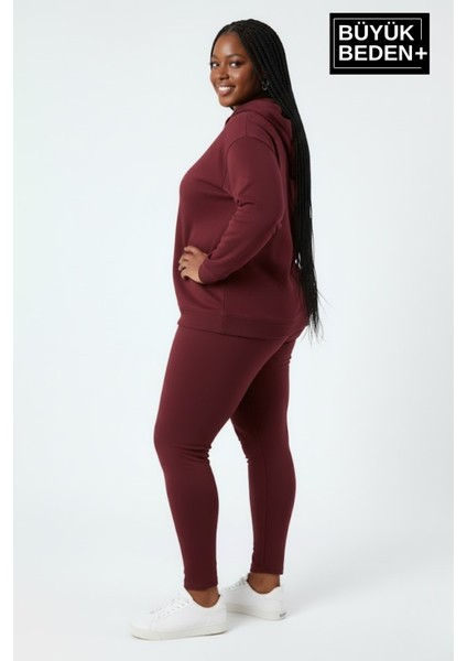 Kadın Büyük Beden Kapşonlu Ince Sweatshirt SPR24BSWK57 modelleri
