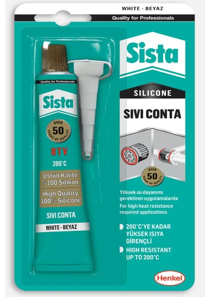 Rtv Silikon Sıvı Conta BEYAZ50 gr