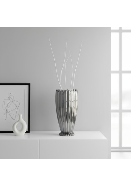 Lüks Füme / Gold Cam Dekoratif Vazo Modern Salon ve Masa Üstü Aksesuarı 22 cm fiyatları