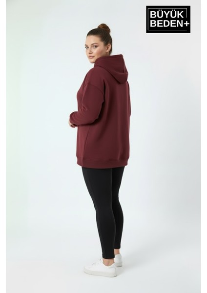 Kadın Büyük Beden Kapüşonlu Brooklyn Baskılı Sweatshirt SPR26BSWK961 fiyatları