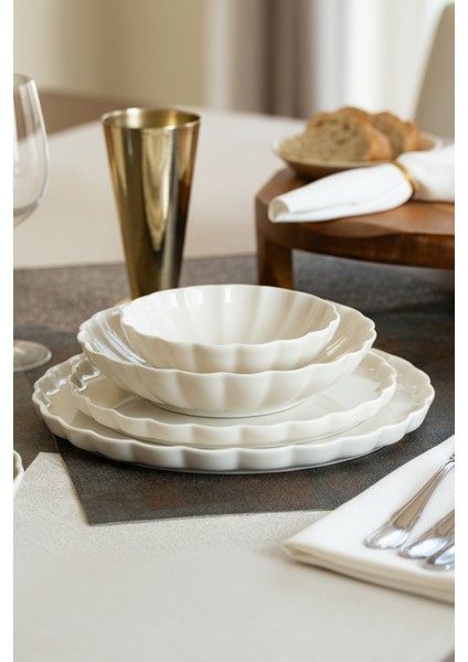 Lyon 24 Parça Porselen Yemek Takımı Beyaz fırsatları