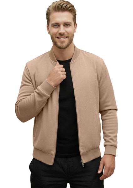 Erkek Vizon Dar Kesim Likralı Fermuarlı Süet Ceket – Mevsimlik Ince Premium Mont 2504334 fiyatları