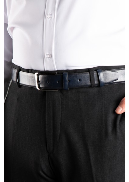 Erkek Lacivert Suni Deri Kemer 3,5 cm fiyatları