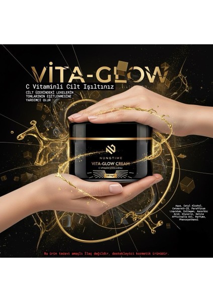 Vita-Glow Cilt Üzerindeki Lekelerin Tonlarının Eşitlenmesine Yardımcı 100 Mg C Vit/collagen