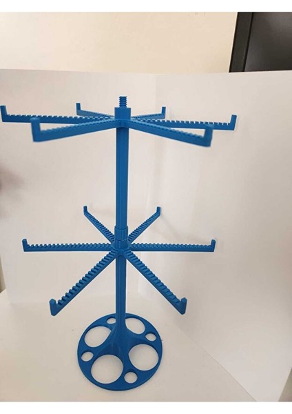 Mavi Döner Anahtarlık Standı – Masaüstü Sergileme ve Düzenleme Aparatı modelleri