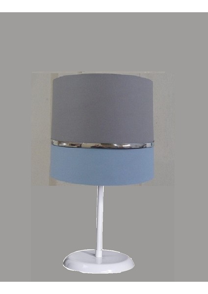 Gri Mavi M-721 Kumaş Kaplama 2.li Set Yatak Odası Genç ve Çocuk Odası Avize ve Abajur Seti modelleri