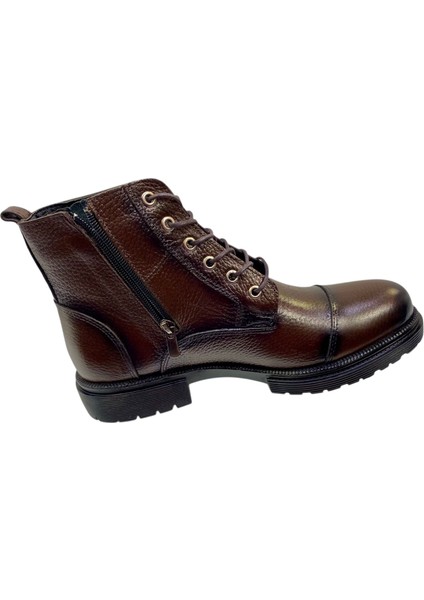 Erkek Postal Bağcıklı ve Fermuarlı Hakiki Deri Kauçuk Taban- fiyatları