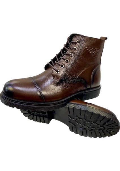 Erkek Postal Bağcıklı ve Fermuarlı Hakiki Deri Kauçuk Taban- modelleri