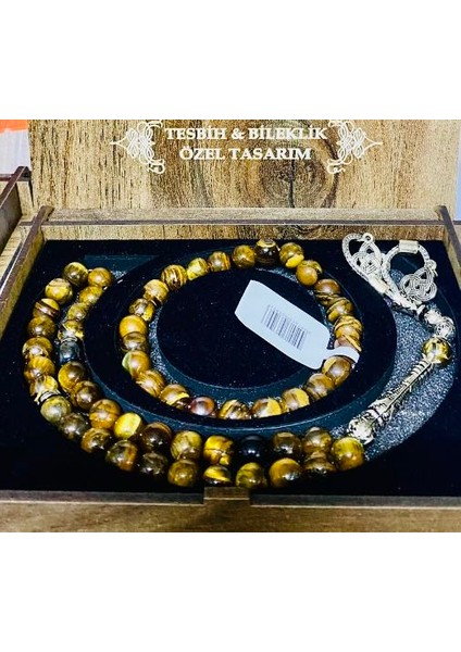Özel Tasarım Dogal Taş Tesbih ve Bileklik Set