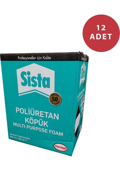 Universal Poliüretan Köpük 750 ml Koli (12 Adet ) fiyatları