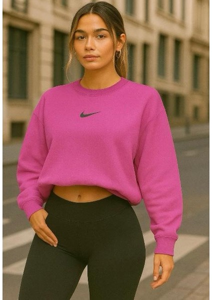 Sportswear Collection Essentials Oversized Kadın Sweatshirt Pembe fiyatları