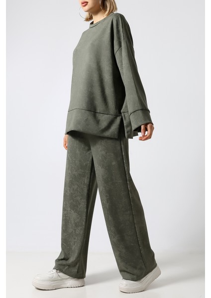 Baskılı Polyviskon Kumaş Ikili Takım – Rahat ve Şık Tunik & Pantolon Kombini modelleri