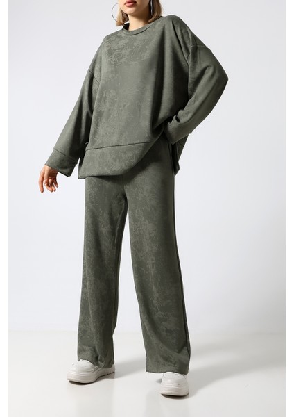 Baskılı Polyviskon Kumaş Ikili Takım – Rahat ve Şık Tunik & Pantolon Kombini fırsatları