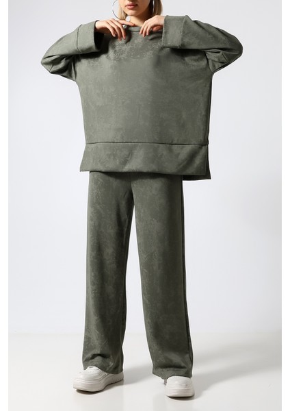 Baskılı Polyviskon Kumaş Ikili Takım – Rahat ve Şık Tunik & Pantolon Kombini indirimleri