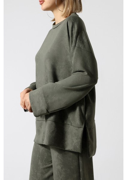 Baskılı Polyviskon Kumaş Ikili Takım – Rahat ve Şık Tunik & Pantolon Kombini