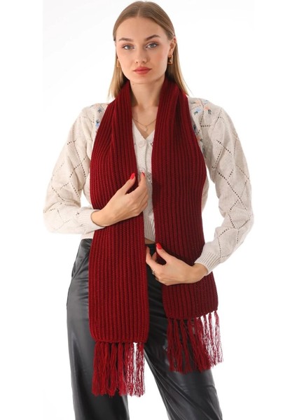 Unisex Selanik Örgü Püsküllü Atkı Standart fırsatları