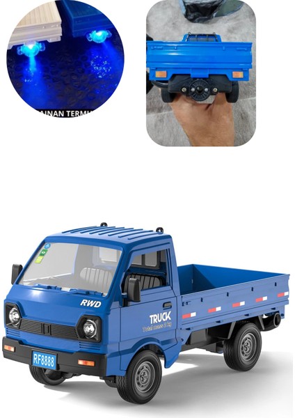 Uzaktan Kumandalı Rc Kamyonet, Işıklı, Buhar Atan, Şarjlı Iş Makinesi Araç Yük Taşıma Aracı Kamyonet