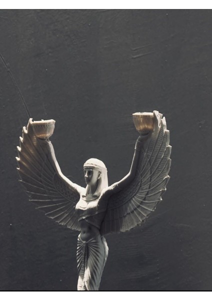 Antik Mısır Tanrıçası Isis Biblosu 34×17 cm | Kanatlı Polyester Heykel | Mitolojik Dekoratif Obje | Ev & Ofis Dekorasyonu fiyatları