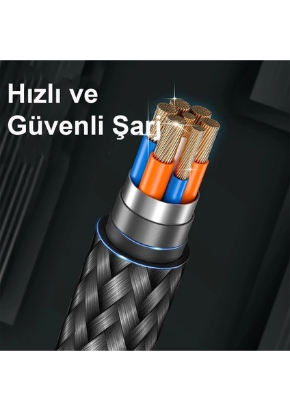 MYT09 DC33 USB 3.0 To Lightning 1m Tel Örgü 60W Kablo - Gümüş fırsatları