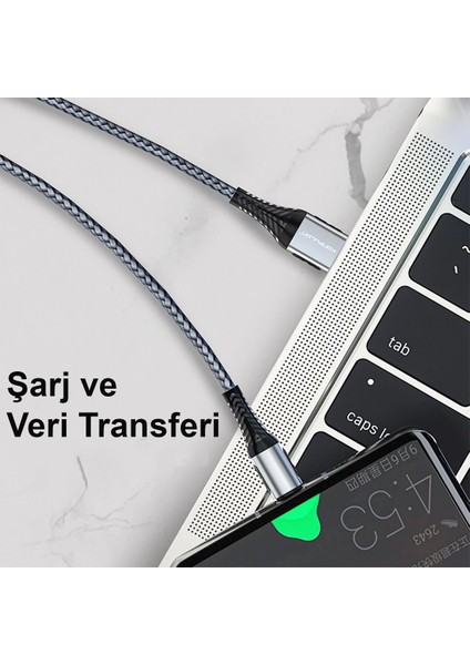 MYT09 DC33 USB 3.0 To Lightning 1m Tel Örgü 60W Kablo - Gümüş indirimleri