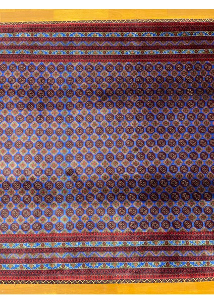 El Dokuma Afgan Halı Ince Dokuma Bordo Mavi Renk 3 Metre Kare indirimleri