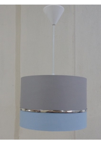 Gri Mavi M-725 Kumaş Kaplama 2.li Set Yatak Odası Genç ve Çocuk Odası Avize ve Abajur Seti fiyatları