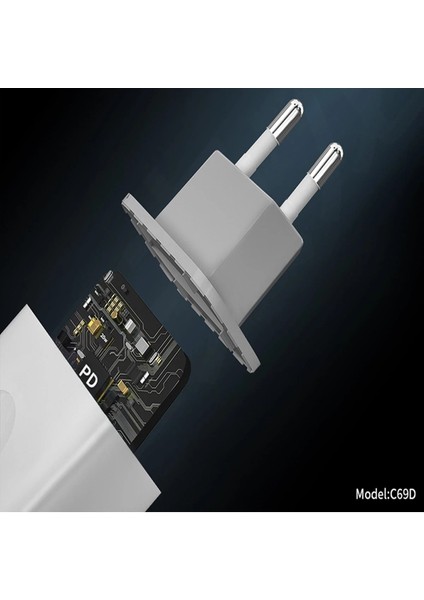 MYT09 C69D 20W + 1m 18W DC15 Type-C To Type-C Kablolu Pd Şarj Cihazı fırsatları