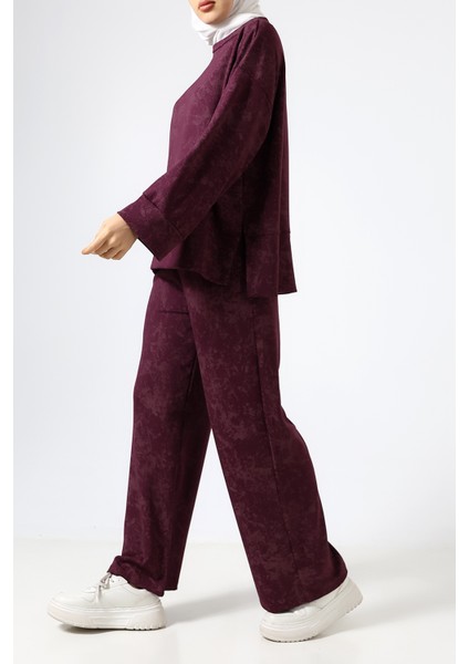 Baskılı Polyviskon Kumaş Ikili Takım – Rahat ve Şık Tunik & Pantolon Kombini