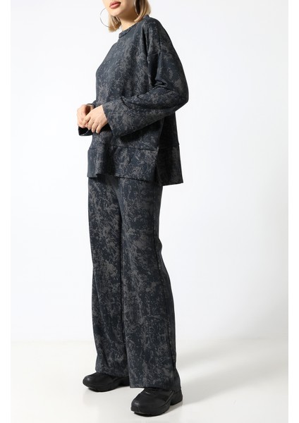 Baskılı Polyviskon Kumaş Ikili Takım – Rahat ve Şık Tunik & Pantolon Kombini