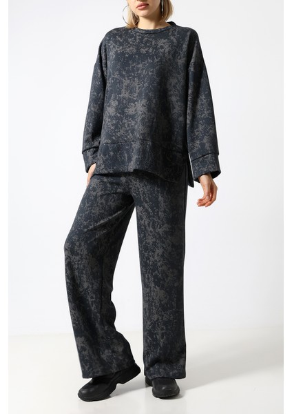 Baskılı Polyviskon Kumaş Ikili Takım – Rahat ve Şık Tunik & Pantolon Kombini indirimleri