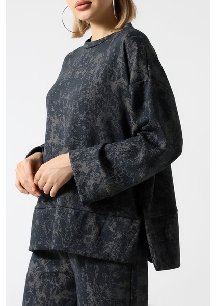 Baskılı Polyviskon Kumaş Ikili Takım – Rahat ve Şık Tunik & Pantolon Kombini