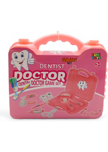 Doktor Dental Dişçi Oyuncak Seti Kızlar Için Pembe Doktor Seti