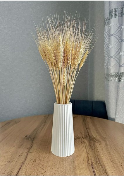 Çizgili Büyük Boy Beyaz Vazo modelleri