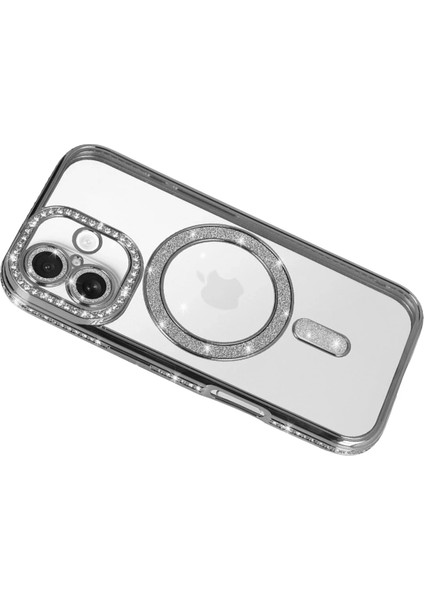 Nrzsnt Newface Apple Iphone 17 Joke Simli Magneticsafe Kılıf - Gümüş modelleri