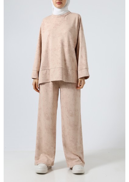 Baskılı Polyviskon Kumaş Ikili Takım – Rahat ve Şık Tunik & Pantolon Kombini