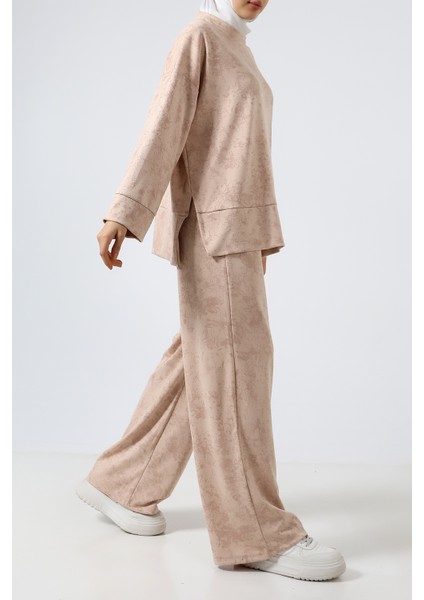 Baskılı Polyviskon Kumaş Ikili Takım – Rahat ve Şık Tunik & Pantolon Kombini fırsatları