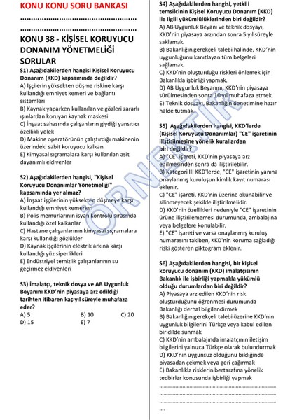 İSGKİTAP-KONU KONU SORU BANKASI-İŞ GÜVENLİĞİ UZMANLIK SINAVLARINA HAZIRLIK fiyatları