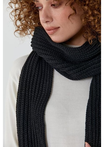 Unisex Selanik Örgü Püsküllü Atkı Standart indirimleri