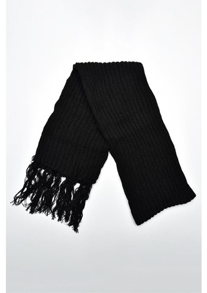 Unisex Selanik Örgü Püsküllü Atkı Standart