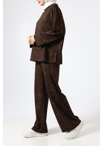 Baskılı Polyviskon Kumaş Ikili Takım – Rahat ve Şık Tunik & Pantolon Kombini