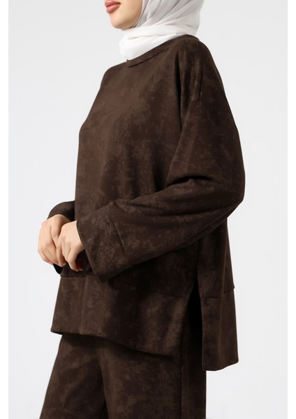 Baskılı Polyviskon Kumaş Ikili Takım – Rahat ve Şık Tunik & Pantolon Kombini fırsatları