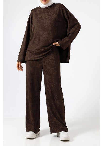 Baskılı Polyviskon Kumaş Ikili Takım – Rahat ve Şık Tunik & Pantolon Kombini