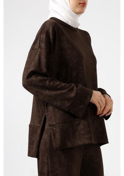 Baskılı Polyviskon Kumaş Ikili Takım – Rahat ve Şık Tunik & Pantolon Kombini