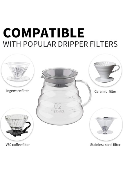 Kahve Sürahisi Borosilikat Cam Coffee Server 600 ml modelleri