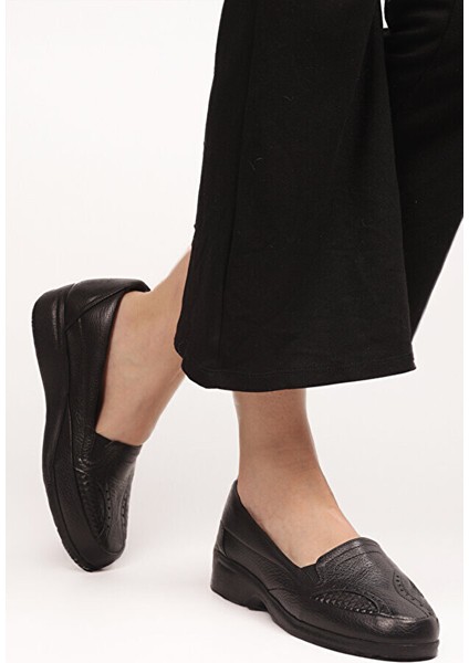 Safranbolu Günlük Kullanım Hakiki Deri Ortopedik Taban Ayak Kemik Çıkıntısı Destekli Anne Ayakkabı