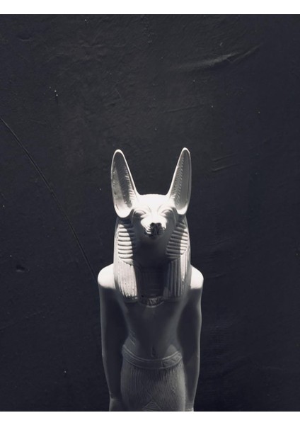 Büyük Anubis Heykeli 55×15 cm | Antik Mısır Ölüm Tanrısı Biblo | Mitolojik Polyester Heykel | Ev & Ofis Dekorasyon Objesi modelleri
