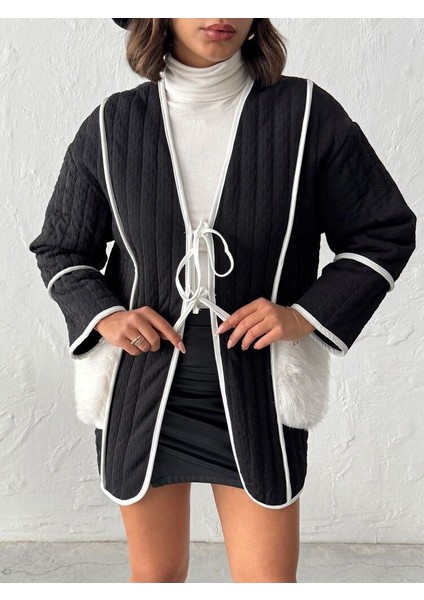 Peluş Detaylı Kadın Kaban fiyatları