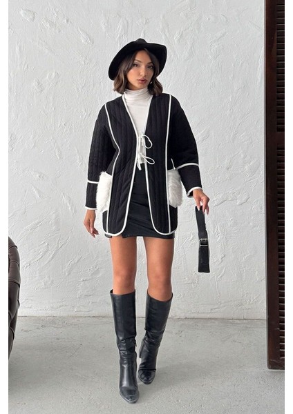 Peluş Detaylı Kadın Kaban indirimleri