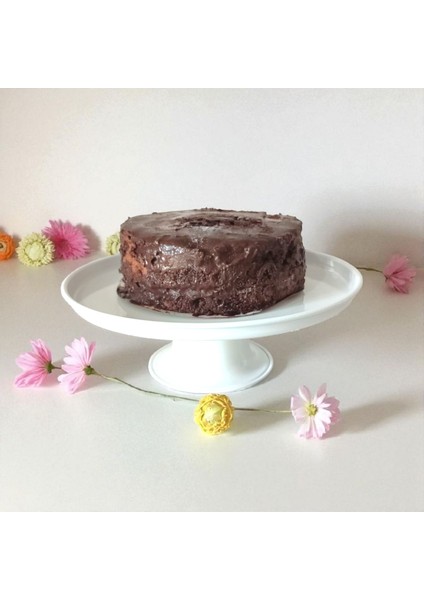 Metal Kek ve Pasta Standı Kek Tabağı 24 cm Paslanmaz Ikramlık