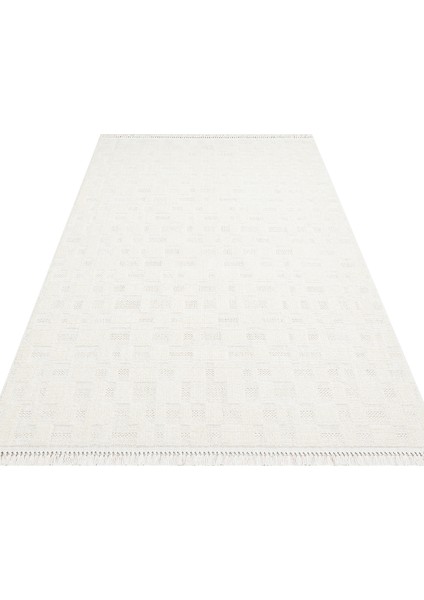 Hurgada 02 White Yumuşak Modern Iskandinav Tarzlı Yolluk, Koridor, Salon, Oturma Odası Halısı